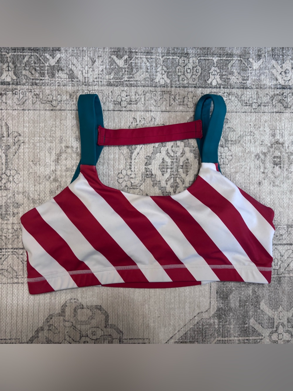 Born Primitive Red, White and Green Striped Sports Bra XL - Picture 2 of 5